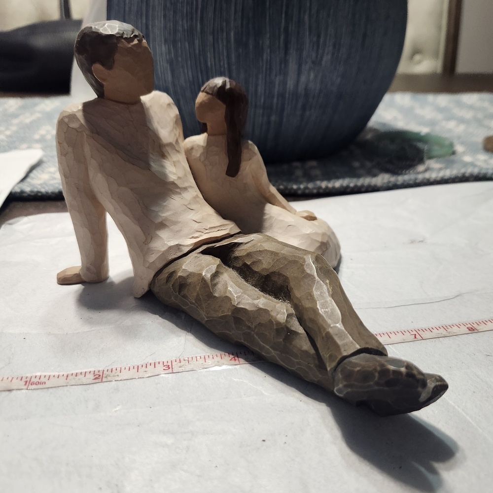 Willow Tree Father And Daughter Figurine in Natural Tones